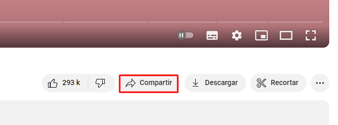 compartir video youtube