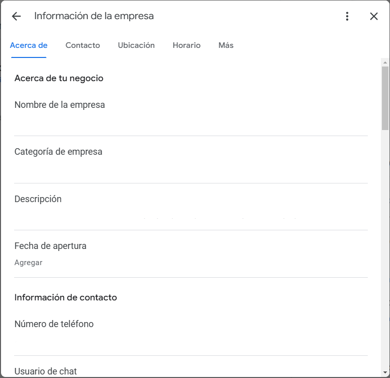 editar perfil google my business